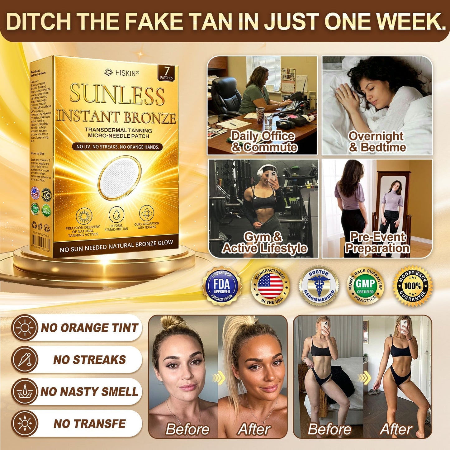 𝑶𝒇𝒇𝒊𝒄𝒊𝒂𝒍 𝑺𝒕𝒐𝒓𝒆 | ☀️ 𝐇𝐢𝐬𝐤𝐢𝐧® 𝐒𝐮𝐧𝐥𝐞𝐬𝐬 𝐈𝐧𝐬𝐭𝐚𝐧𝐭 𝐁𝐫𝐨𝐧𝐳𝐞 𝐓𝐚𝐧𝐧𝐢𝐧𝐠 𝐌𝐢𝐜𝐫𝐨𝐧𝐞𝐞𝐝𝐥𝐞 𝐏𝐚𝐭𝐜𝐡 🇺🇸 (𝐉𝐮𝐬𝐭 𝐨𝐧𝐜𝐞 𝐚 𝐝𝐚𝐲) 𝐕𝐢𝐬𝐢𝐛𝐥𝐞 𝐁𝐫𝐨𝐧𝐳𝐞 𝐆𝐥𝐨𝐰 𝐢𝐧 𝟕 𝐃𝐚𝐲𝐬 ✅ 𝐍𝐨 𝐔𝐕, 𝐍𝐨 𝐎𝐫𝐚𝐧𝐠𝐞, 𝐍𝐨 𝐒𝐭𝐫𝐞𝐚𝐤𝐬, 𝐍𝐨 𝐃𝐇𝐀, 𝐍𝐨 𝐌𝐞𝐬𝐬.